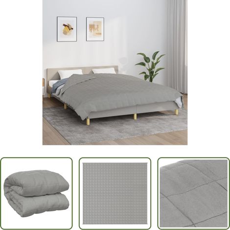 Sommeil -  Couverture lestée Gris 220x230 cm 15 kg Tissu (1/5)