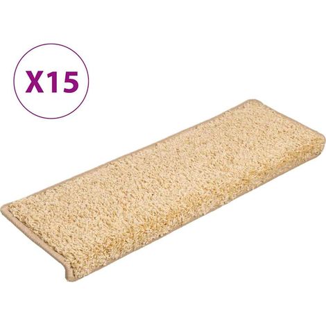 Maison Exclusive - Stufenmatten 15 Stk. 65x21x4 cm Creme Rechteck (1/5)