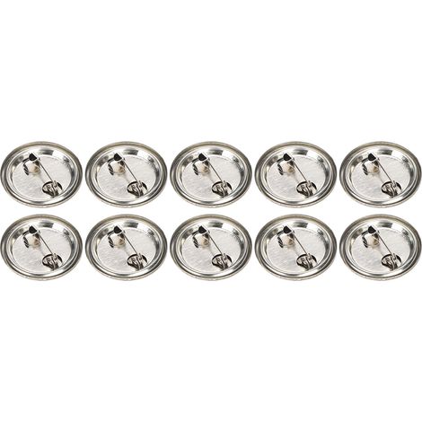 100pcs Blank Pin Button Round Safety Badge Emblem Medal Parts Supplies for Handicraft Gifts Souvenirs25mm/1.0in (1/5)