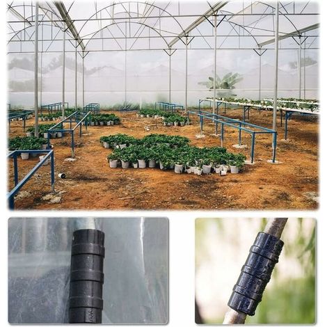 50 fascette stringitubo, fissaggi per teli da giardino, fascette stringitubo da 22 mm, per pellicole di plastica e reti ombreggianti (1/4)