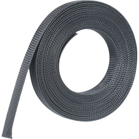 Funda trenzada expandible de 21 pies (3/4 de pulgada o 20 mm) para cables, protección de cables, ideal para automóviles, televisores, computadoras y otros electrodomésticos.