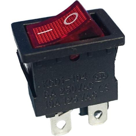 Lot de 30 interrupteurs à bascule KCD1 pour bateaux, 6 A/250 V ou 10 A/125 V CA, avec voyant rouge et connecteur 4 broches marche/arrêt. (1/5)
