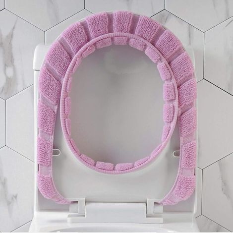1 confezione di cuscino impermeabile per sedile WC, sedile WC invernale per uso domestico, adesivo per sedile WC per tutte le stagioni (1/4)