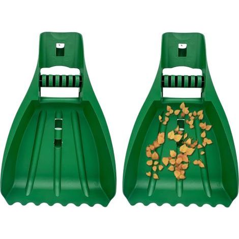 Ramasseur de feuilles portatif Râteau à main pour ramasser les feuilles Fournitures de nettoyage, outils de jardinage, pelle pour enlever rapidement l'herbe de la pelouse1pcs (1/5)