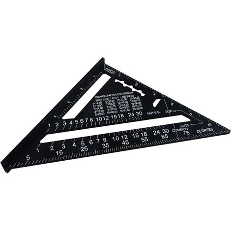7-Zoll-Zimmermannsdreieck-Winkelmesser aus Aluminiumlegierung, rechtwinklig, für Holzbearbeitung (1/5)