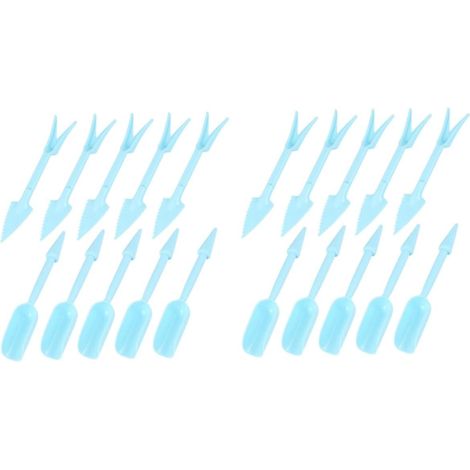 20pièces Outils De Jardin Plastique Outil De Transplantation Transfert pour Plantes pour Creuser Et Aérer Bleu Ciel (1/5)
