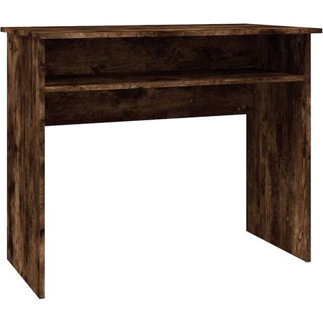 vidaXL Scrivania Rovere Fumo 90x50x74 cm in Legno Multistrato