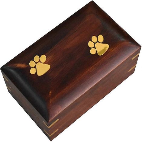 Urne funéraire en bois pour animaux de compagnie (chien ou chat) - Boîte à souvenirs commémorative pour les propriétaires d'animaux - Walkbee SZRH AF (1/2)