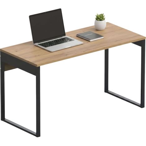 Mesa de estudio Nexus color Roble Gold y Negro Despacho Industrial (1/5)
