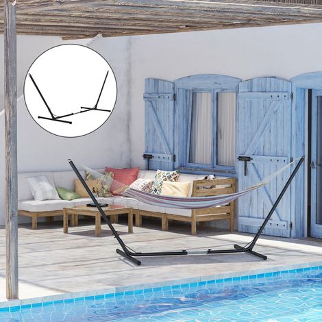 Structure de support réglable pour hamac. Capacité maximale : 120 kg. (1/5)