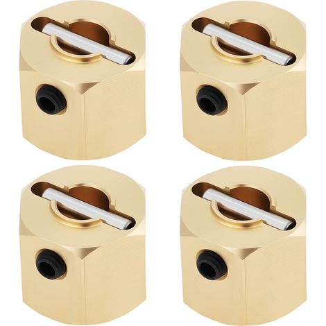 Adaptateur Moyeu Hex Drive Roue 12Mm Laiton Compatible avec SCX10 90046 RR10 86100 GEN 8 1/10 RC Crawler 10Mm (1/5)