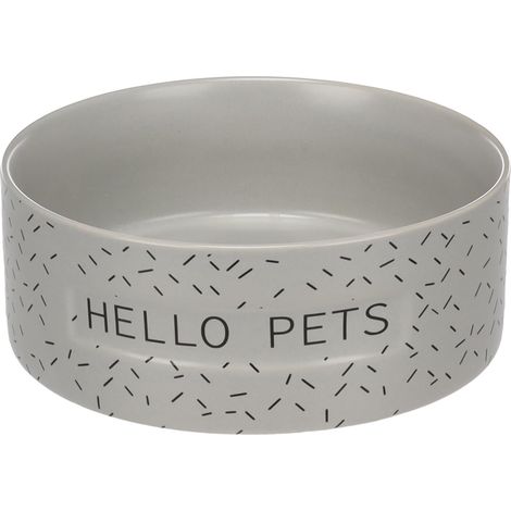 Gamelle pour la Nourriture et l'eau Lada Grise – 800ml – pour Chien ou Chat Design Joli en céramique émaillée - Résistante, Stable et Facile à Nettoyer (1/5)