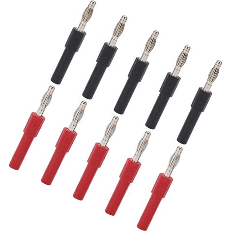 jeux de connecteurs banane J.20012, mâle 4 mm vers femelle 2 mm, adaptateur de fiche banane pour multimètre. (1/5)