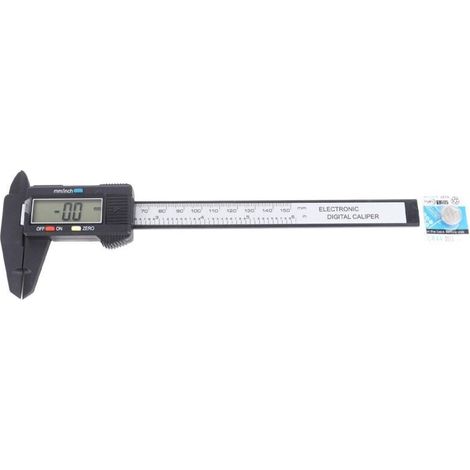 Jauge numérique électronique 150mm avec tige télescopique, précision 0.1mm en plastique durable (1/5)