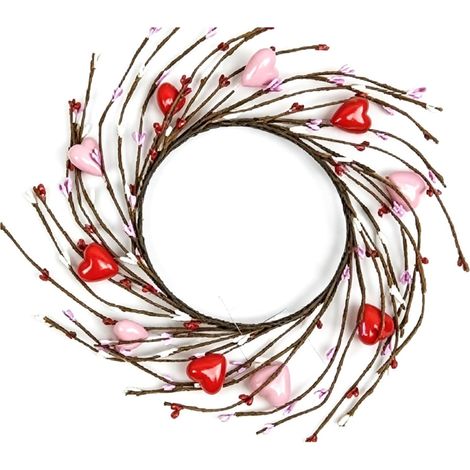 Dekorativer Kranz, herzförmige Beeren 30x30cm Dekoration (Ring) (1/5)
