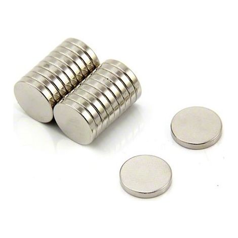 N42 Magnete Neodimio Per Arti, Mestieri, Produzione Di Modelli, Fai -Da -Te, Hobby E Imballaggi - 12mm Dia x 2mm Di Spessore - 1,6kg Di Tiro - Pacco Di 20