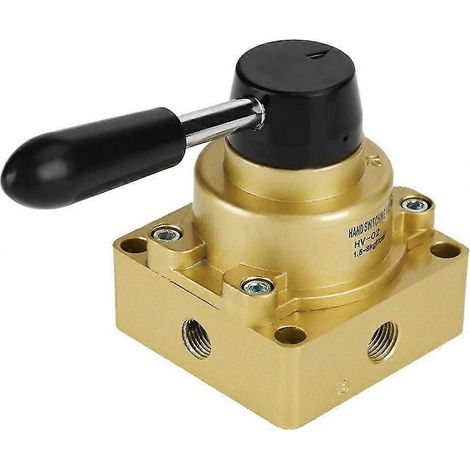 Vanne de commande pneumatique à levier 4 voies 3 positions Hv-02, orifice PT 1/4". (1/4)