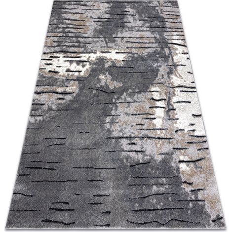 Alfombra moderna COZY 8876 Rio - Structural dos niveles de vellón gris grey 80x150 cm