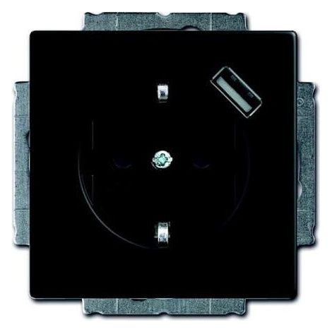 Prise SCHUKO USB Noir mat 2CKA002011A6183 ABB BJE516462