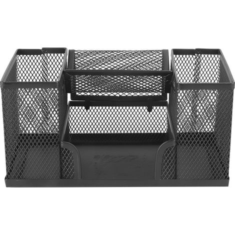 Porte-crayons multifonction combiné avec rangement de stylos, boîte de bureau pour fournitures scolaires, support de crayon. (1/5)