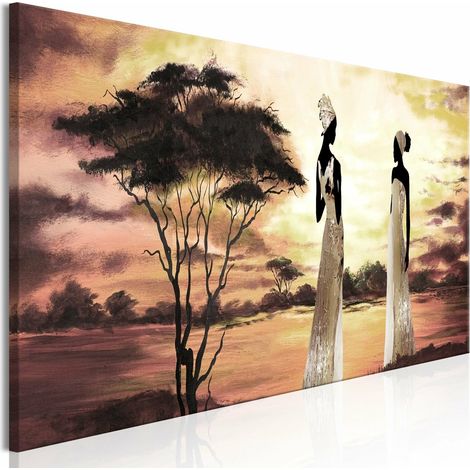 Tableau déesses africaines étroites - 135 x 45 cm (1/4)