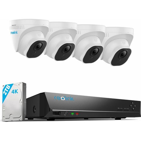 Reolink – Kit de vidéosurveillance 4K PoE – 4 caméras D800 + NVR 8CH 2To – Détection intelligente de personnes et véhicules – Vision nocturne jusqu'à 30m (1/5)