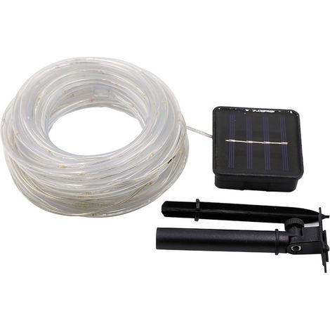 Guirlande solaire LED 12m flexible étanche avec 8 modes d'éclairage pour jardin arbre clôture (1/5)