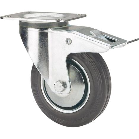 rueda giratora placa freno 120-080-3 cp metalico-goma negra eje rodillos (1/2)