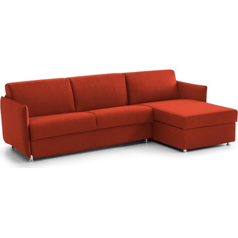 Ecksofa mit Bettfunktion Sumirago, abziehbar, mit Stauraum, Made in Italy, wasserabweisend, variabel, 260x160 cm