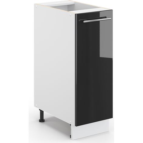 Mobiletto bagno Fame-Line, Antracite lucido, 30 x 81.6 cm senza piano di lavoro, Vicco