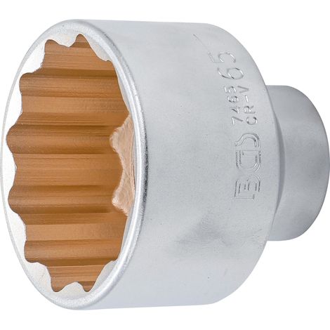 BGS Inserto  bussola dodecagonale  attacco quadro  interno 20  mm (3/4")  SW 65  mm -  7465 (1/4)