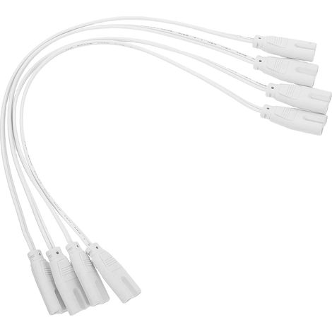 Cordon de Connexion pour Tube Lumineux LED 4 Pièces Cuivre Blanc Prise Support, Usage Domestique, Raccordement de Tube Lumineux, Installation Simple et Polyvalente (1/5)