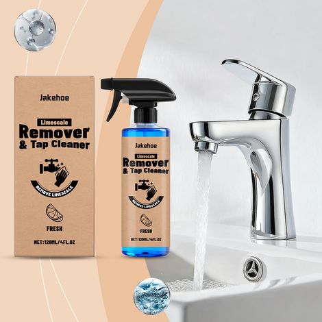 Wasserhahnreiniger, entfernt hartnäckige Wasserflecken von Wasserhähnen, Duschköpfen und Stahlmöbeln – 120 ml -- DE (1/5)