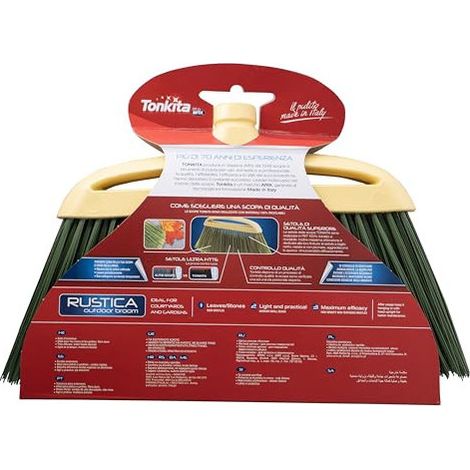 Tonkita Rustica Scopa Per Esterni Con Setole Rigide In Pet 100 Riciclato - Made In Italy (1/4)