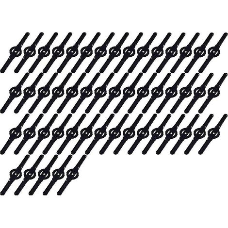 50 lames de coupe-bordures en plastique pour tondeuse à gazon sans fil, outil de jardinage (1/4)