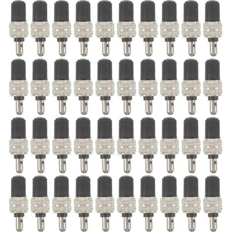Noyaux de Valve Allemands pour Pneus Vélo 50 Pcs Pièces Rechange Solide Joint Caoutchouc Anti-Fuite Compatibles Chambres à Air Route et VTT Outil Extraction - (1/5)