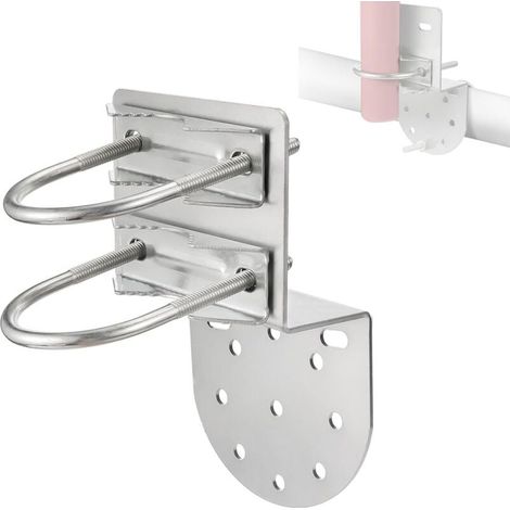 Vtizikl Support Mural Antenne Fixation Mât Antenne Antirouille Accessoires Matériels pour Extérieur Maison Support de Poteau d'antenne Kits de Montage (1/4)