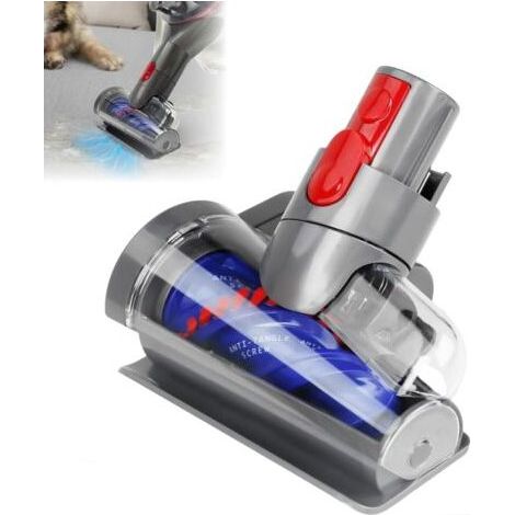 Mini Brosse Turbine Anti-Enchevêtrement Compatible avec Dyson V7 V8 V10 V11 V15 Aspirateurs Sans Fil, Accessoire Motorisé Idéal pour Poils d’Animaux, Canapés, Matelas et Escaliers (1/5)