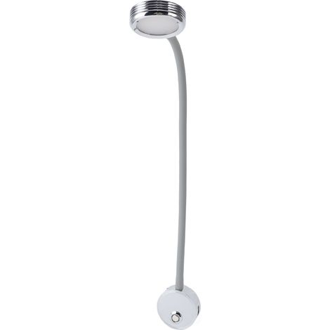 Lampe de lecture camping-car avec port USB, cou flexible, applique murale chevet pour bateau yacht, rouge 620-625nm, blanc chaud 3000-320K, finition chromée (1/5)