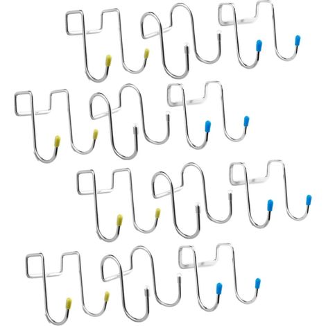 de 12 crochets doubles en acier inoxydable pour portes et (1/5)