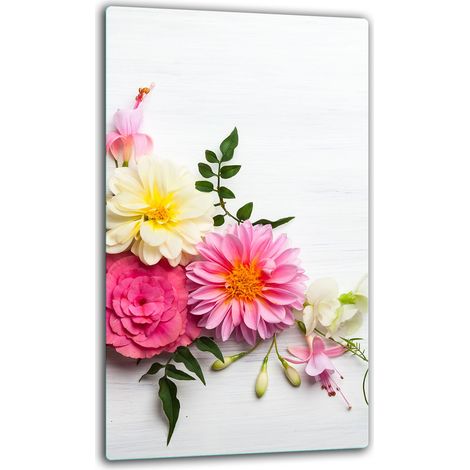 PLAQUE DE PROTECTION EN VERRE POUR INDUCTION 30x52 FLEURS (1/5)