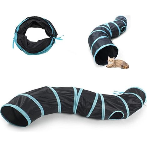 Jouet Tunnel pour Chat Tube de Tunnel Pliable pour Animaux de Compagnie Jouet intéractif Tunnel a Chat Jouets pour Intérieure (1/5)