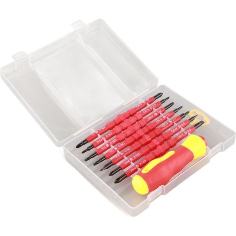 Jeu de tournevis isolés, ensemble d'outils de réparation électrique, puissant aimant 8 en 1 (1/4)