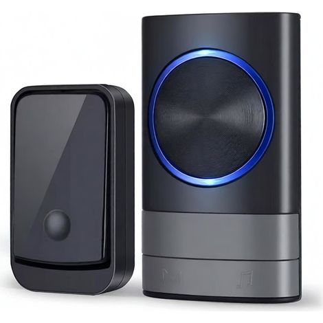 Timbre inalámbrico, timbre musical inalámbrico, timbre con sensor de proximidad, control remoto, localizador, timbre resistente al agua. (1/5)