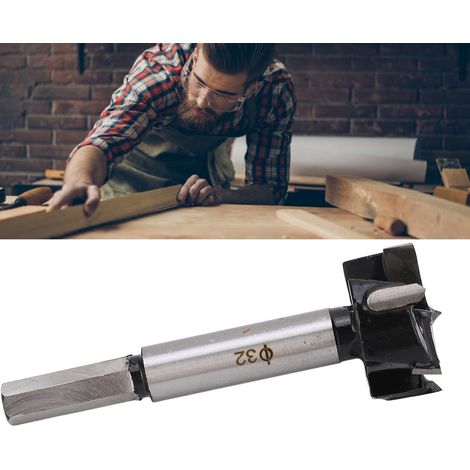 Foret en alliage de 32 mm pour le travail du bois, permettant de percer des trous dans des planches de bois, des plateaux de bureau et des charnières en plastique. (1/5)