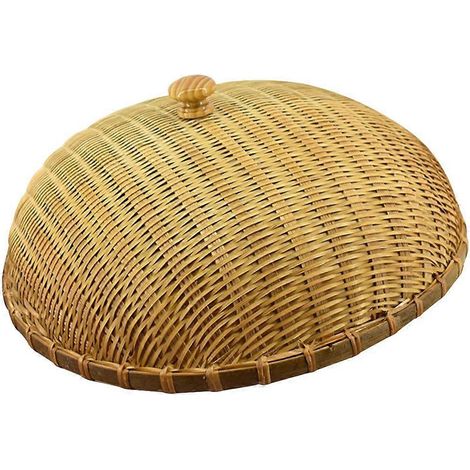 Couvercle alimentaire tissé en bambou, cloche de conservation des aliments, tente alimentaire en bambou (1/4)