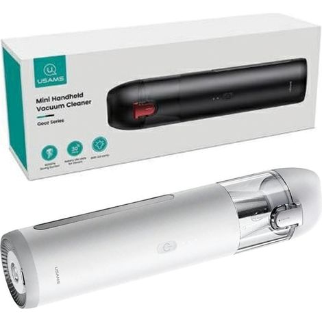 Mini aspiradora inalámbrica Usams Geozseries de 65 W, color blanco, MNXCQZB23402 (US-ZB234) (1/4)