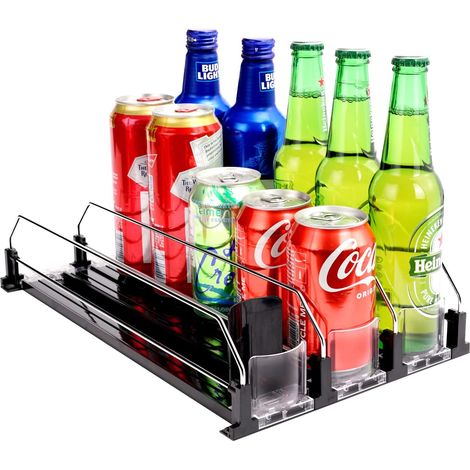 Automatique Rangement Canette Frigo Organisateur Canette De Bière Soda Boisson Pour Réfrigérateur Cuisine Armoire Garde-Manger 15 Critères 330ML 440ML 500ML Canettes Organiseurs (1/5)