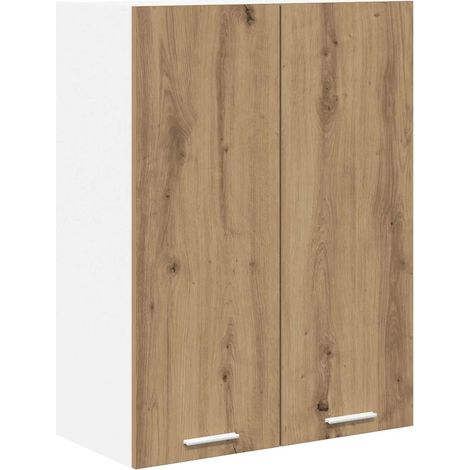 Armario moderno de pared para interiores 60 x 31 x 80 cm gran capacidad de almacenamiento diseño elegante acabado en roble macizo hecho a mano 020053320 (1/5)