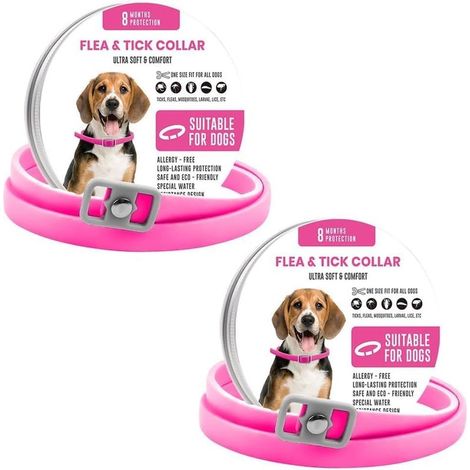 Collier Antiparasitaire Ajustable Protection 8 Mois Répulsif Puces Tiques Insectes Chien Taille Unique 65cm (1/5)